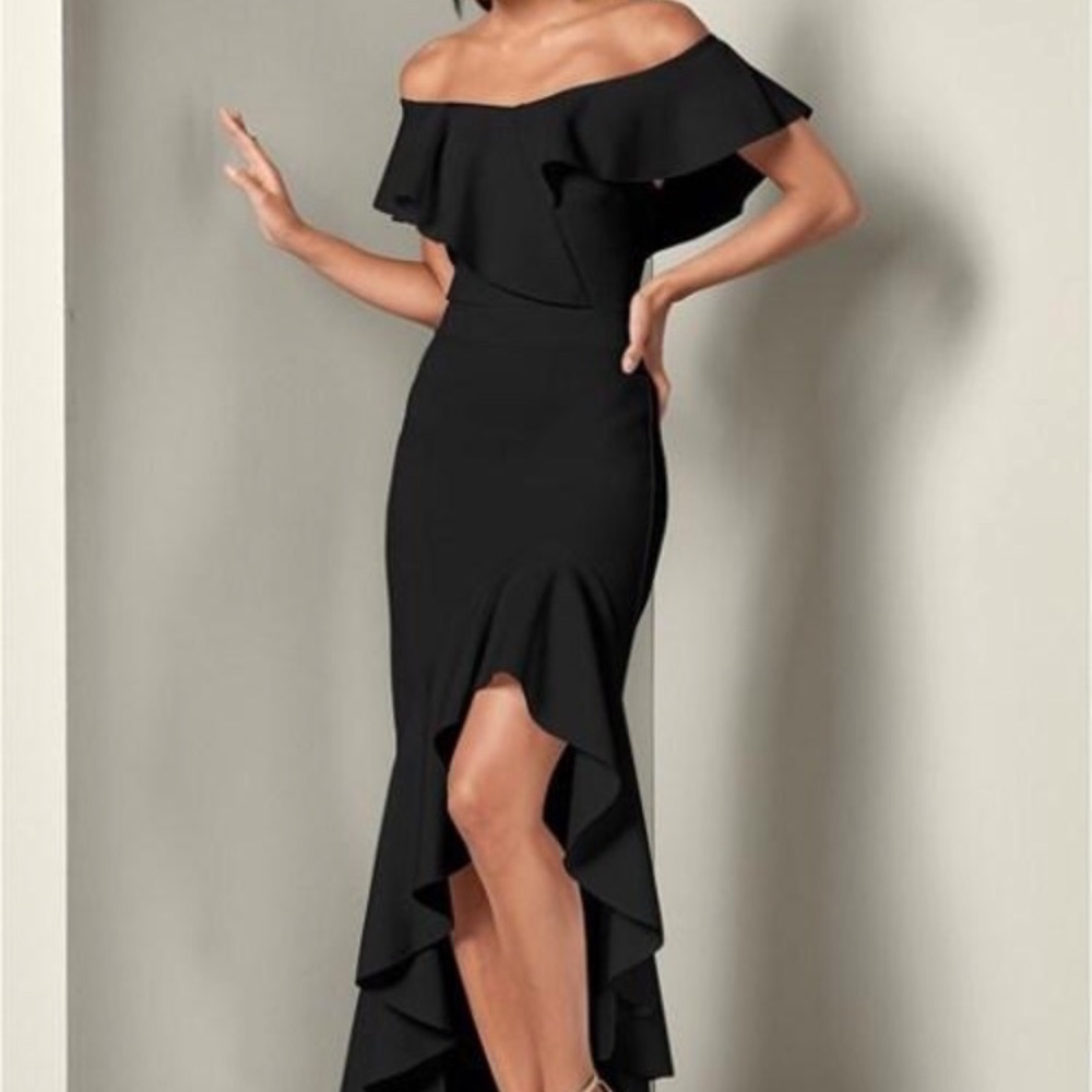 venus black dress worn once , xs